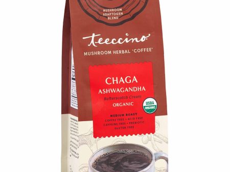 Chaga Ashwagandha Butterscotch Cream Mushroom Herbal Coffee on Sale