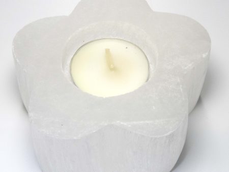 Selenite Flower Candleholder Online Sale