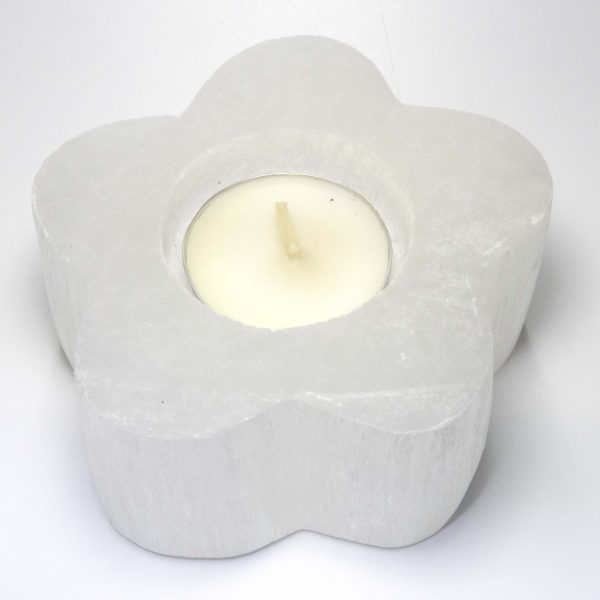 Selenite Flower Candleholder Online Sale