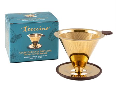 Teeccino Gold Pour Over Drip Cone For Cheap