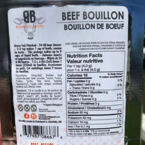 Local Beef Bone Broth Boullion Supply