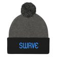 swrve 1968 CYAN embroidered Pom Pom Knit Cap Supply