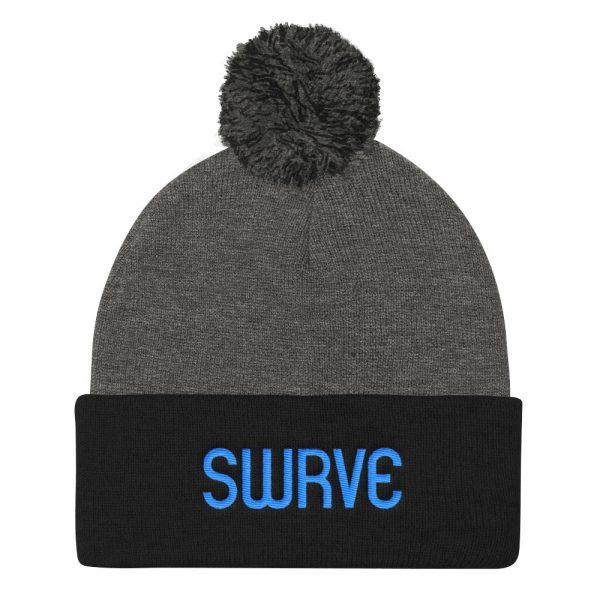 swrve 1968 CYAN embroidered Pom Pom Knit Cap Supply