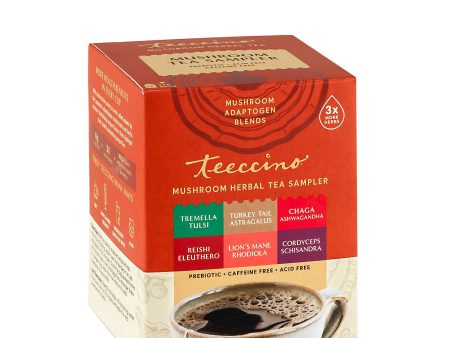 Mushroom Adaptogen Herbal Tea Sampler Box Cheap