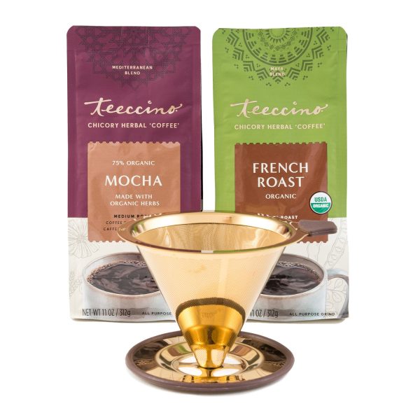 Teeccino Pour Over Drip Brewer Two Flavor Kit Cheap