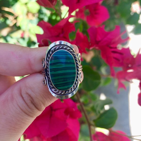 Malachite Crystal Ring For Cheap