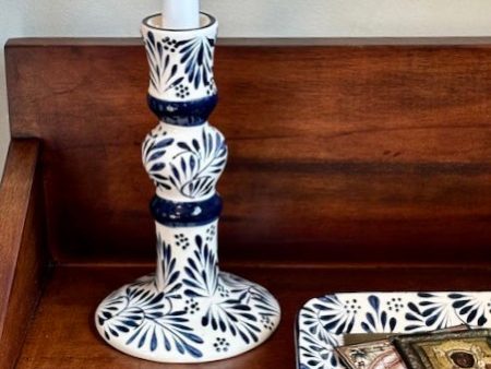 Handmade Blue Candle Holder Fashion