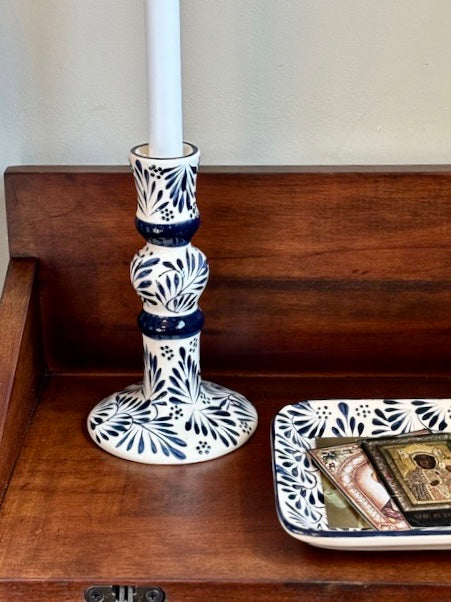 Handmade Blue Candle Holder Fashion