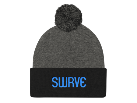 swrve 1968 CYAN embroidered Pom Pom Knit Cap Supply