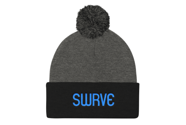 swrve 1968 CYAN embroidered Pom Pom Knit Cap Supply