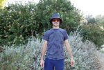 indigo linen denim BUCKET HAT Sale