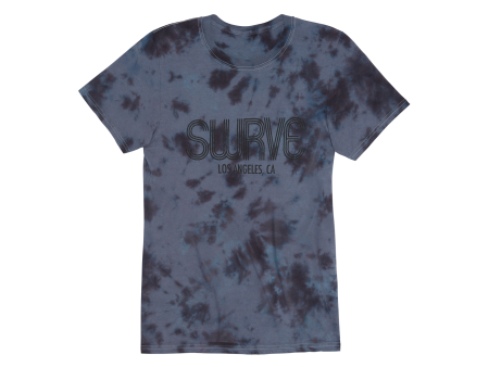 blue grey crystal dye 1968 swrve logo T-SHIRT For Discount