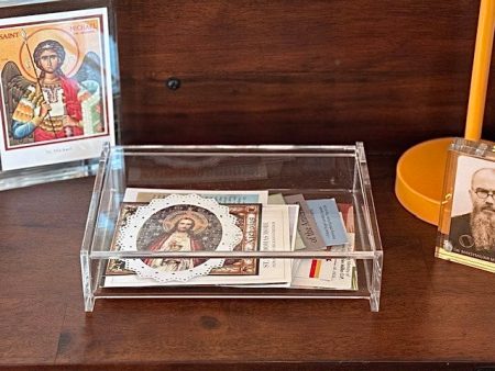 Acrylic Holy Card Catchall For Sale