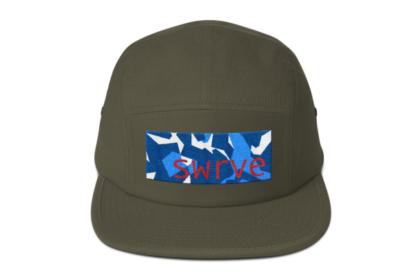 swrve BLUE CAMO embroidered cotton CAMP HAT For Cheap