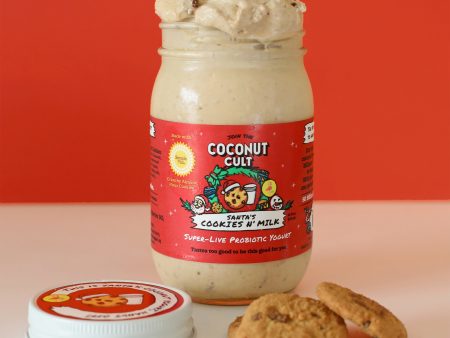 2 pack - Santa s Cookies & Milk Coconut Yogurt For Sale