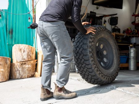 4-way stretch grey wash CORDURA® skinny jeans For Sale