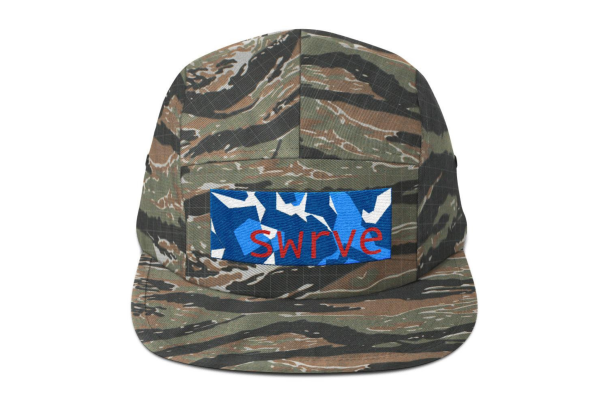 swrve BLUE CAMO embroidered cotton CAMP HAT For Cheap