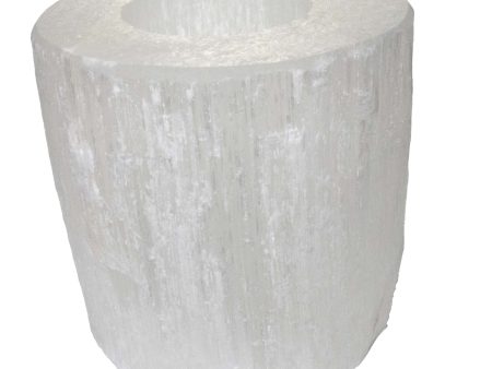 Selenite Tall Candleholder Hot on Sale