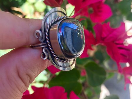 Hematite Crystal Ring For Cheap