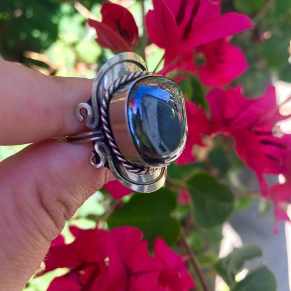 Hematite Crystal Ring For Cheap