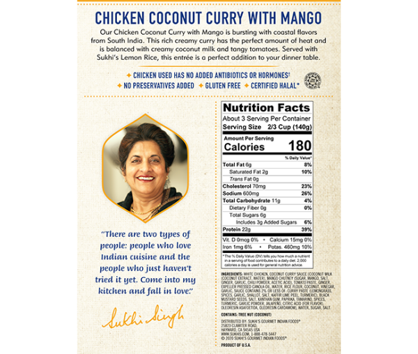 Chicken Coconut Curry with Mango - Family Size Online