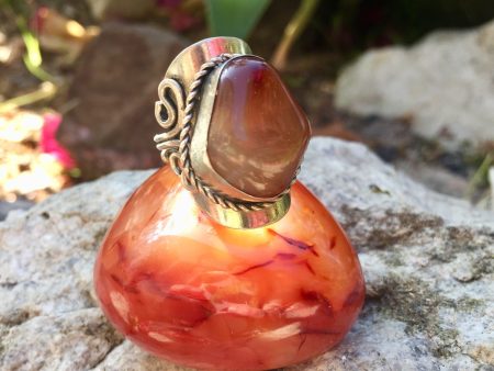 Carnelian Crystal Ring Fashion