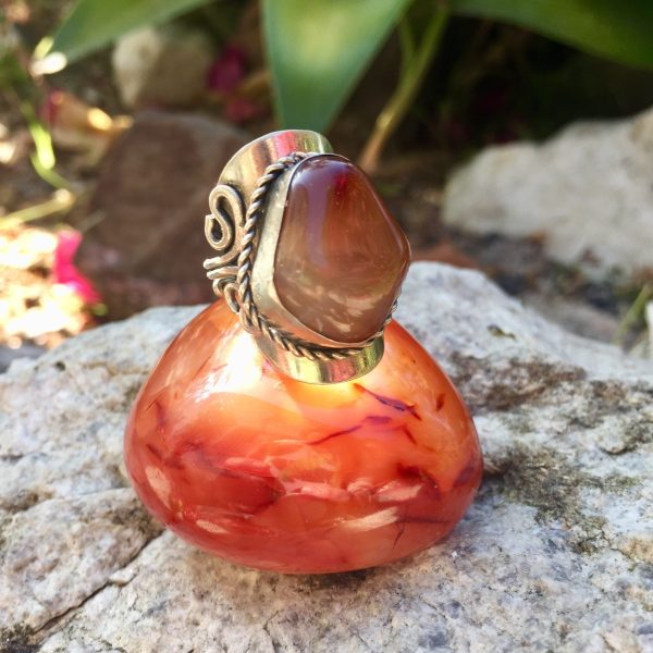 Carnelian Crystal Ring Fashion