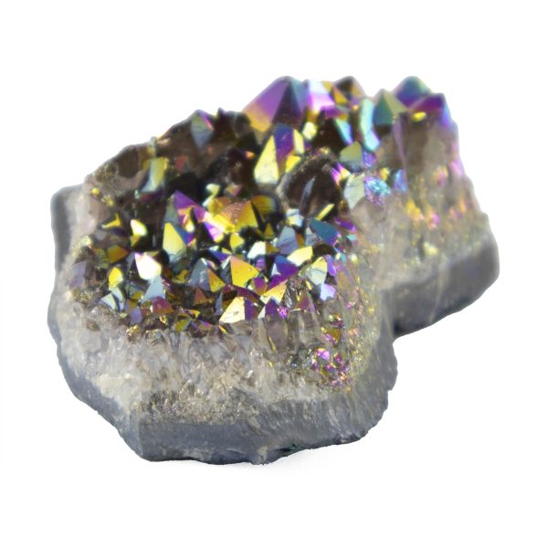 Rainbow Aura Amethyst Crystal Cluster Supply