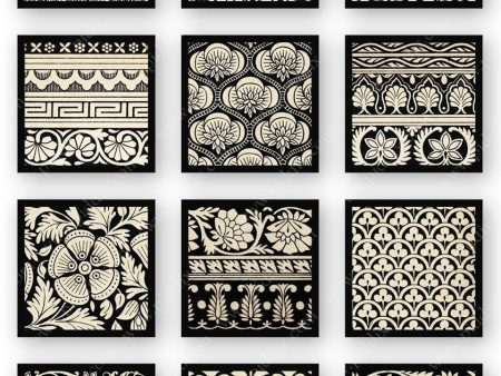 Bombay Silk Black & White Patterns Fashion