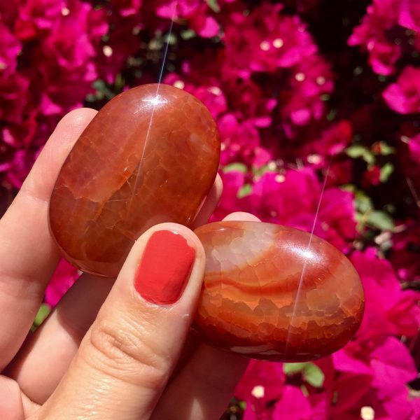 Carnelian Palm Stone Fashion