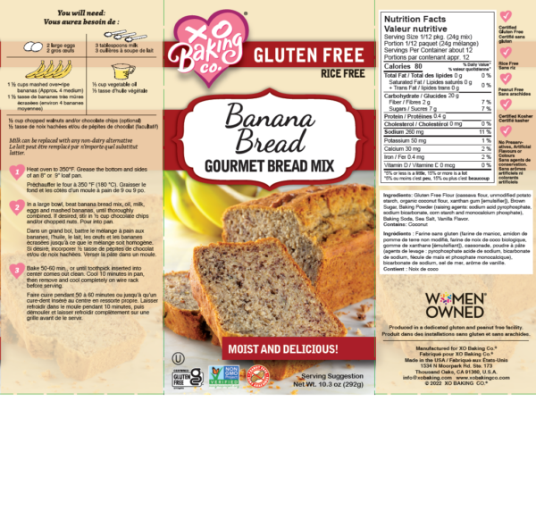 Gluten Free Banana Bread Mix Online now