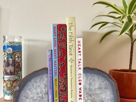 Agate Geode Bookends - 6.5  Hot on Sale