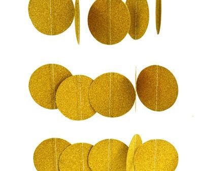 Sparkling Gold Glitter Garland Online now