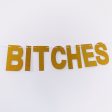 Let s Party Bitches - Gold Sparkly Glitter Banner For Sale