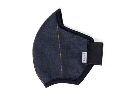 LONG midnight cotton denim MASK For Sale