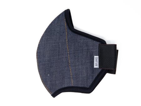 LONG indigo cotton linen denim MASK Discount