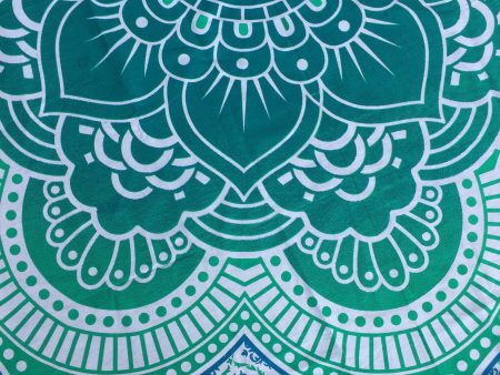 Mandala Tapestry - Teal Flower For Sale