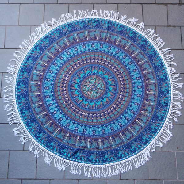 Mandala Tapestry - Blue Circle Discount