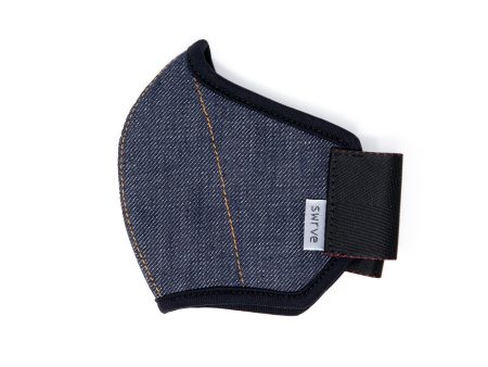 KIDS indigo cotton linen denim MASK For Cheap