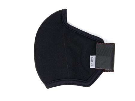 3 LAYER black wool crepe MASK Cheap